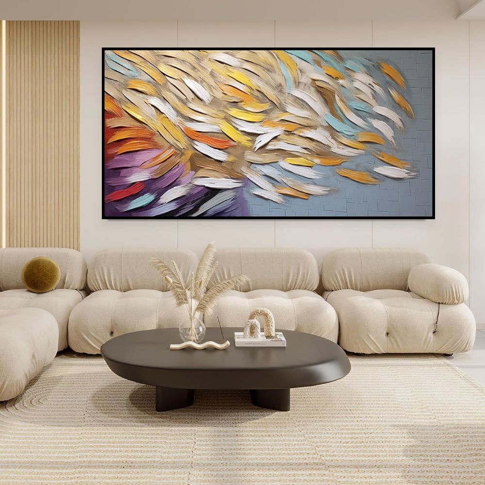 Handmade Oil Painting Canvas Wall Art Decoration Abstract Colourful Pictures Modern Family Bedroom Decor Rolled Frameless Unstretched Painting