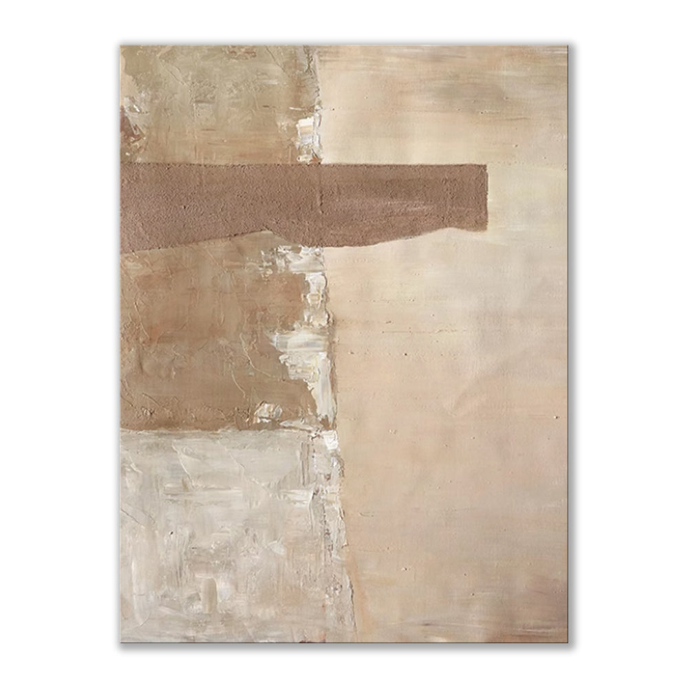Large Abstract Handmade Painting Brown Texture Medieval Style Abstract Wall Art  Wabi-sabi Modern Home Living Room Decor