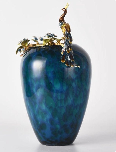 Light-luxury Vintage Vase Ornament Enamel Glass Decor With A Premium Feel For The Living Room