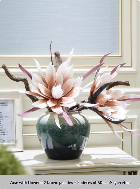 Holly Vase Ornament Artificial Flowers For Floral Arrangements Decor Item