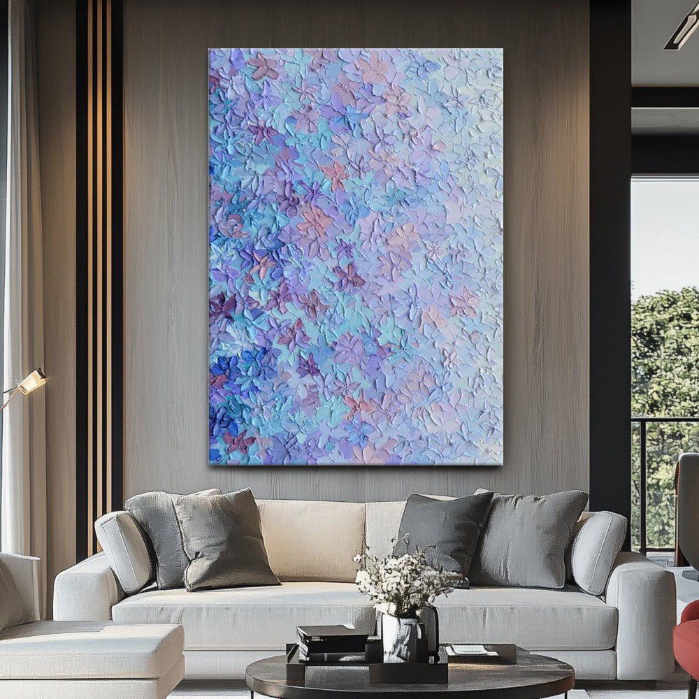 Handpainted Abstract Color Block Oil Painting Canvas Handmade Floral  Modern Wall Art Home Decor Artwork Frameless Picture