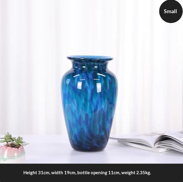 Light-luxury Vintage Vase Ornament Enamel Glass Decor With A Premium Feel For The Living Room