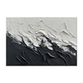 Simple Design Handmade Black And White Knife Thick Oil Painting On Canvas Abstract Wall Art Decor For Living Room Decor As Gifts