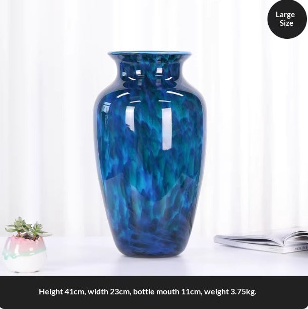 Light-luxury Vintage Vase Ornament Enamel Glass Decor With A Premium Feel For The Living Room