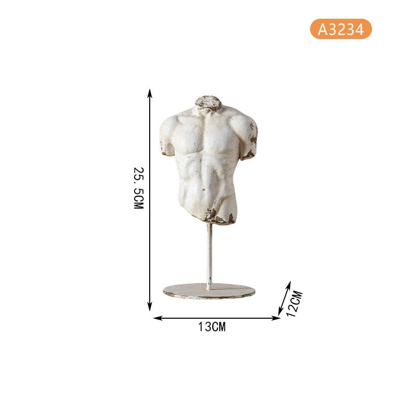 Creative Half-body Sculpture Ornament Desktop ABS Themed Plaster Figurine Home Decor