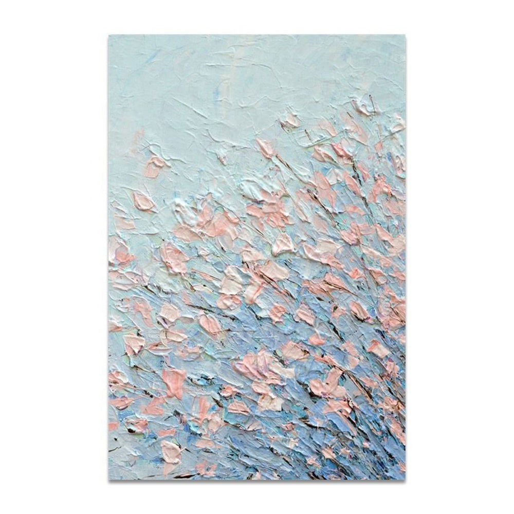 Handpainted Abstract Color Block Oil Painting Canvas Handmade Floral  Modern Wall Art Home Decor Artwork Frameless Picture