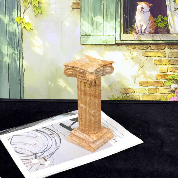 Roman Column Ornaments Made From Natural Marbledecorative Castle Pieces For Home Decor